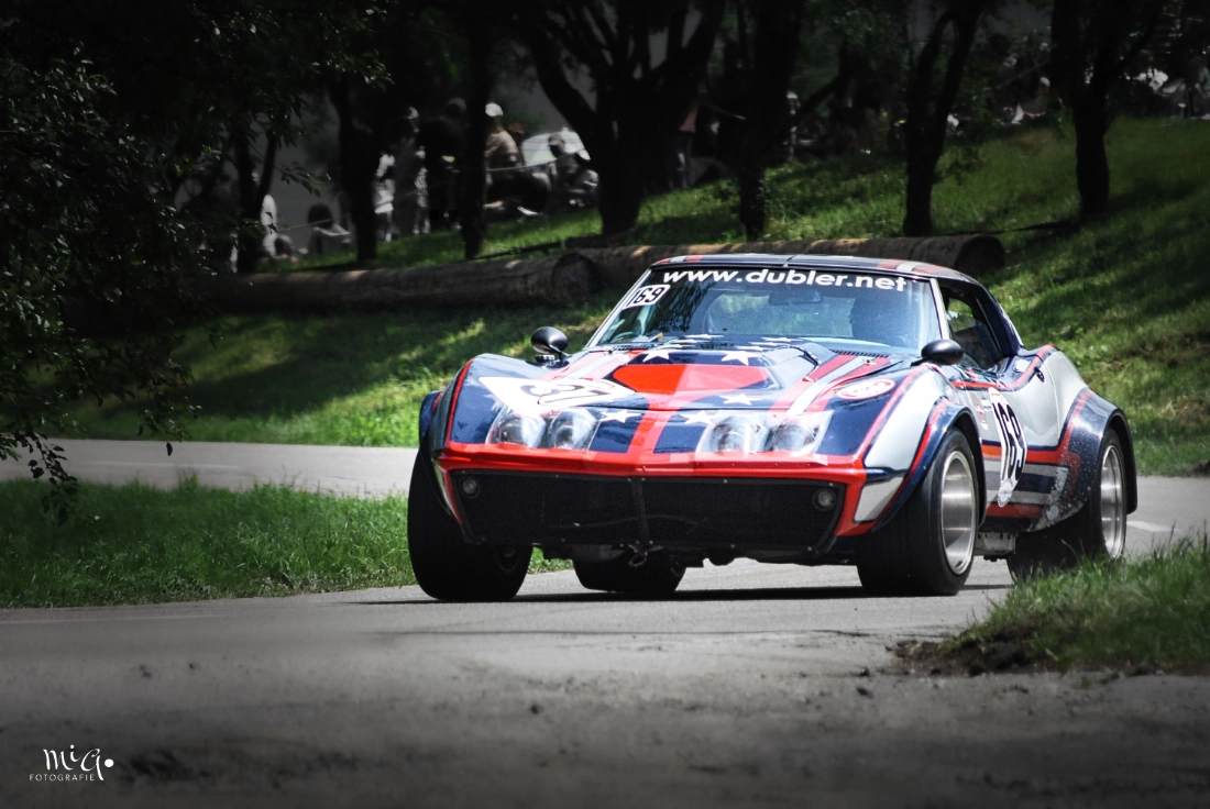 Hanni Dubler in der Chevrolet Corvette C3 Stingray (Stars and Stripes Design) beim Bergrennen Reitnau 2009